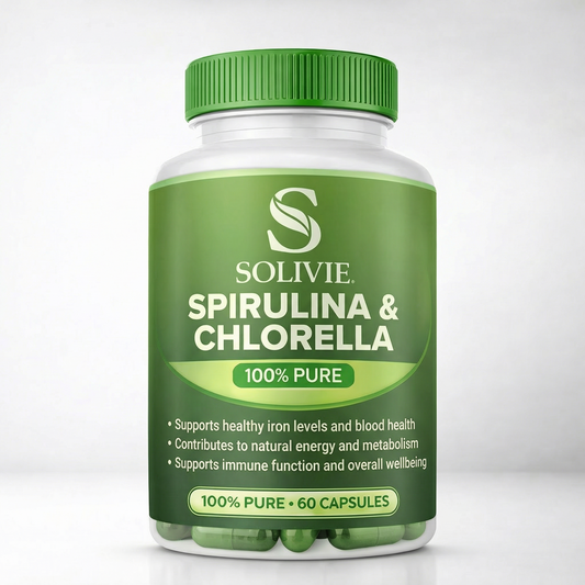 Solivie Organic Spirulina & Chlorella – Superfood Support for Mind & Body